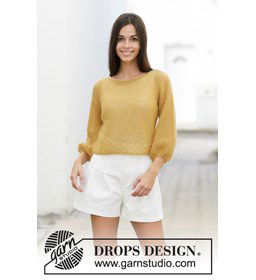 Dames trui gemaakt van Drops Kid Silk