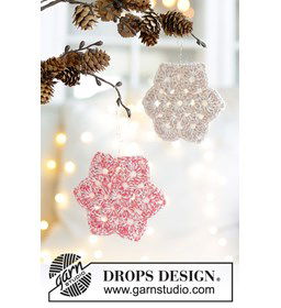 Christmas snow Kerstster gemaakt van Drops Kid Silk