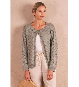 Vest in ajourpatroon gemaakt van DMC Natura Cotton