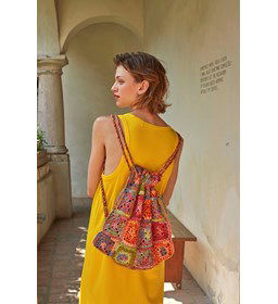 Rugzak met aansnoerkoord gemaakt van Lang Yarns Artsy