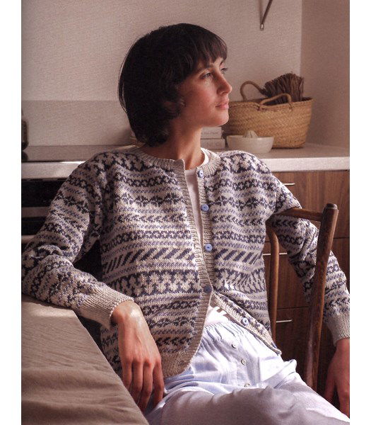 Breipatroon vest Helsinki in jaquard patroon