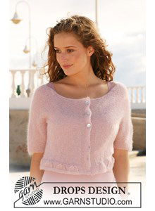 Gebreid DROPS vestje met raglanmouwen van Kid Silk