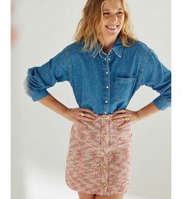 Rokje met knoopsluiting gemaakt van Phildar Phil Exotique