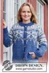 Breipatroon Evening Star cardigan van andere kant