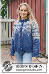 Breipatroon Evening Star cardigan van andere kant