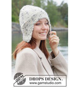 Warme gebreide muts met oorflappen in ribbelsteek gemaakt van Naaiartikelen