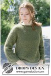 Breipatroon damestrui North Moss Sweater met raglanmouwen van andere kant