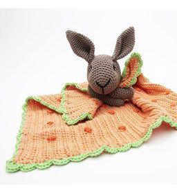 Kroeldoekje Konijn gemaakt van Durable Coral