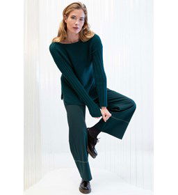 Damestrui in parelsteek gemaakt van Lang Yarns Merino plus