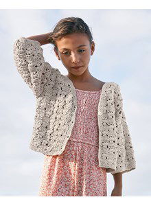 Meisjesvest met driekwart mouwen