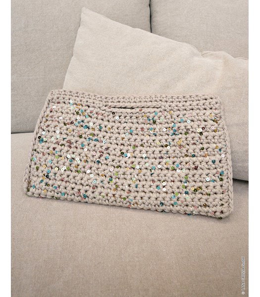 Haakpatroon handtas met pailletjes