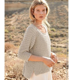 Damestrui in dubbele kantsteek gemaakt van Lana Grossa Alta Moda Cotolana en Cotalana Print