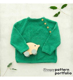 Trui voor baby of peuter met blaadjespatroon