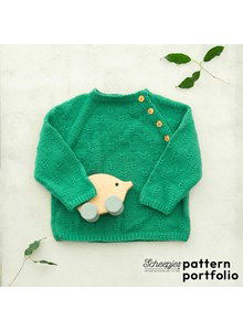 Trui voor baby of peuter met blaadjespatroon