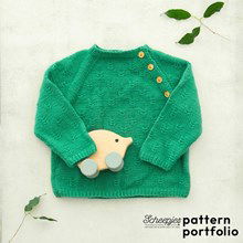 Trui voor baby of peuter met blaadjespatroon