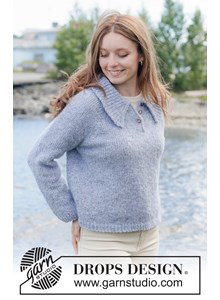 damestrui met raglan en reverskraag Claudine Sweater