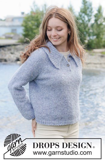 damestrui met raglan en reverskraag Claudine Sweater