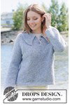 Breipatroon damestrui met raglan en reverskraag Claudine Sweater van andere kant