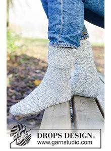 Lange gebreide herensokken met ruitvormige hiel