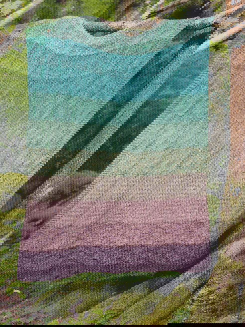 Deken meerkleurig bos