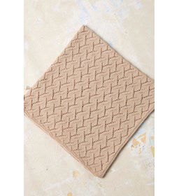 Dadydeken mat kruisend kantpatroon gemaakt van Lang Yarns Baby Cotton Naturally Colored