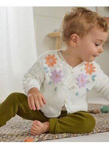 Babyvest met geborduurde bloemen