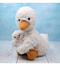 Knuffeleend met kuikentje gemaakt van Durable Furry