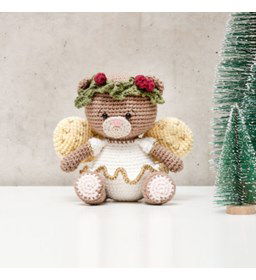 Teddybear Angel gemaakt van DMC borduurgaren