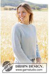 Breipatroon Top-down gebreide trui met zadelschouders in DROPS Air van andere kant