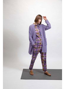 Lang damesvest met zakken 