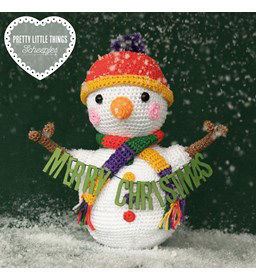 Sneeuwpop gemaakt van Scheepjes Catona 25 en 10 gram