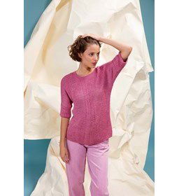 Damestop met smalle vleermuismouwen