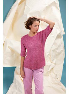 Damestop met smalle vleermuismouwen