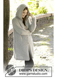 Gebreid vest met raglan, capuchon