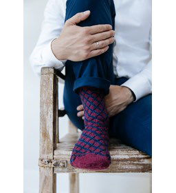 Sokken met vierkantjes