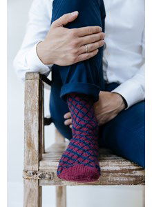 Sokken met vierkantjes