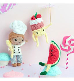 Chef Bobo and Friends gemaakt van DMC borduurgaren