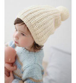 Kinder muts gemaakt van Phildar Phil Guimauve