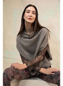 Oversized spencer met boothals