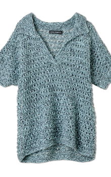 doorschijnend shirt met kraagje