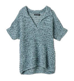 doorschijnend shirt met kraagje gemaakt van Lana Grossa Filo Paillettes