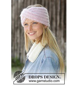 Hoofdband gemaakt van Drops Snow - Eskimo