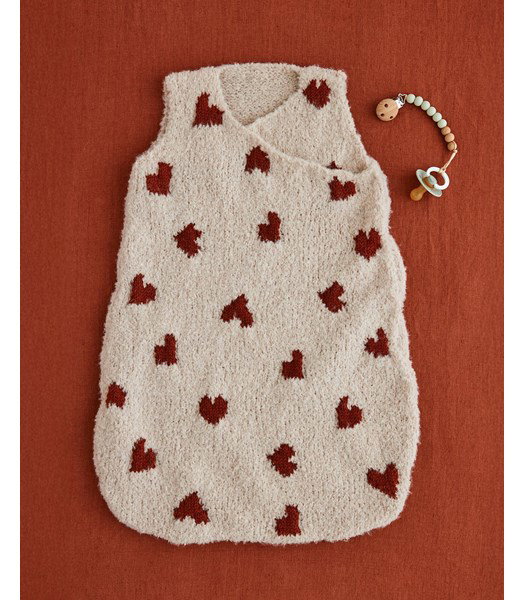 Breipatroon trappelzak met hartjes