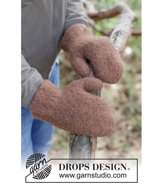 Breipatroon Robuuste, gevilte wanten voor heren