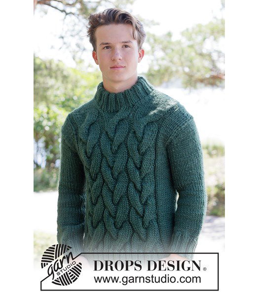 Breipatroon Stoere herentrui met kabels | Top-down gebreid patroon