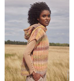 Mouwloze trui met capichon gemaakt van Lana Grossa Gomitolo Pablo