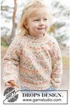 Breipatroon kindertrui met ronde pas Sunset Sprinkles Sweater van andere kant