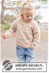 Breipatroon kindertrui met ronde pas Sunset Sprinkles Sweater van andere kant