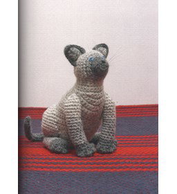 Siamees kat gemaakt van DMC borduurgaren 6