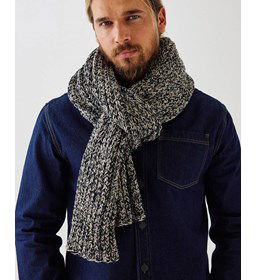 Herensjaal of dames sjaal Ilan gemaakt van Phildar Phil merinos 3,5